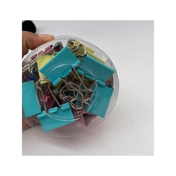 Long Tail Binder Clips 24 Pieces/Set Metal Multicolor Barrel - Picture 5 of 8
